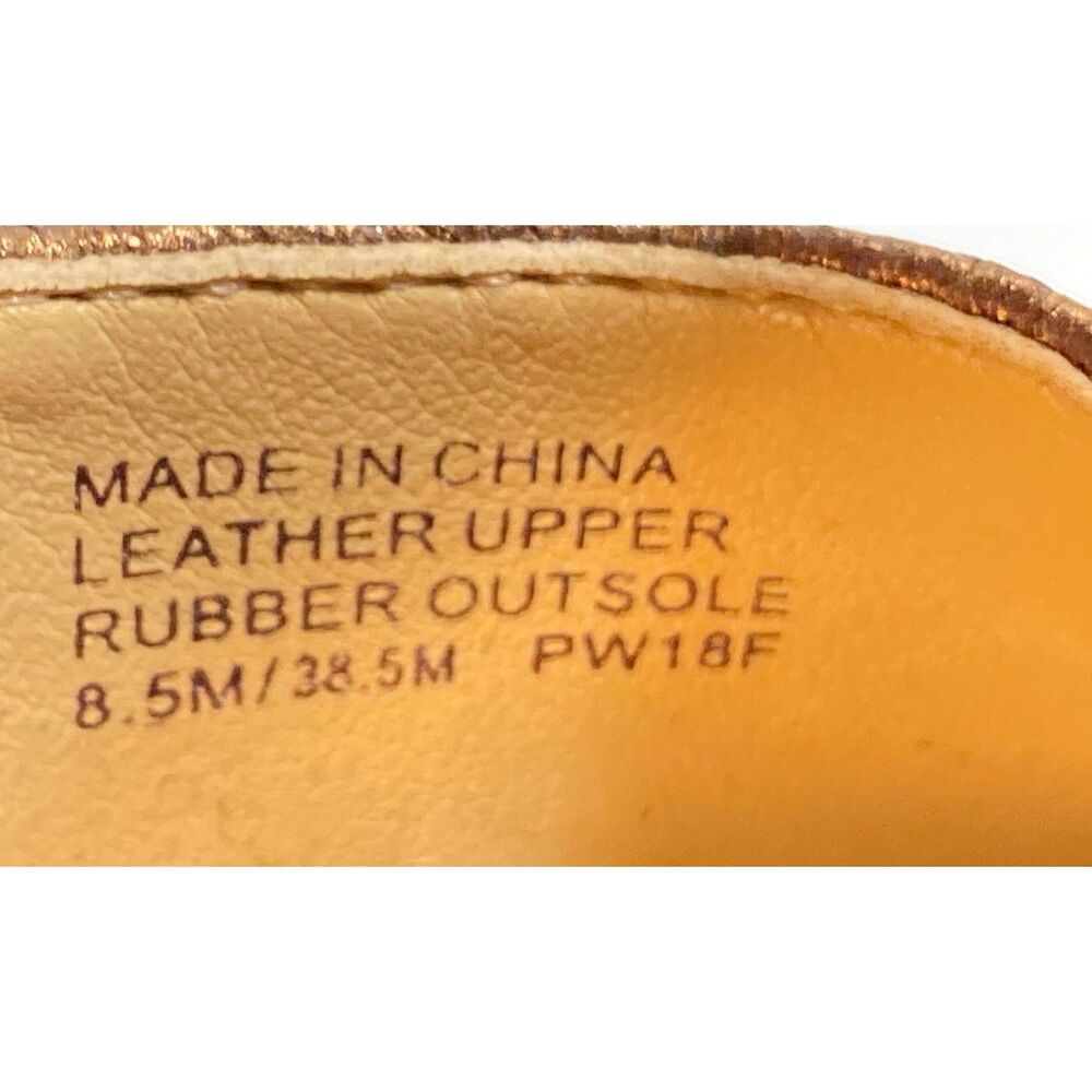 Like New Michael Kors Women's Berkley PW18F Brown Leather Heels Zip Size 8.5 - Picture 7 of 7
